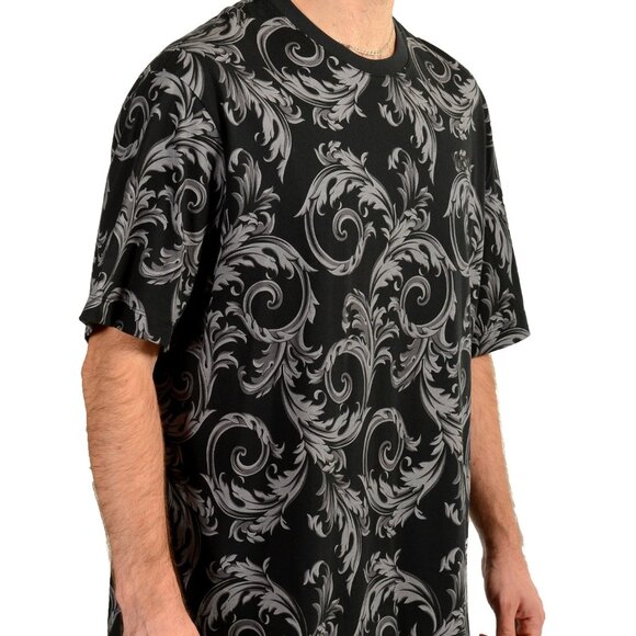 Versace Men's Barocco Print Two Tone Short Sleeve T-Shirt US 5XL IT 62 - Picture 2 of 7